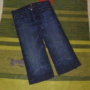 7 For All Mankind cropped dojo jeans size 29